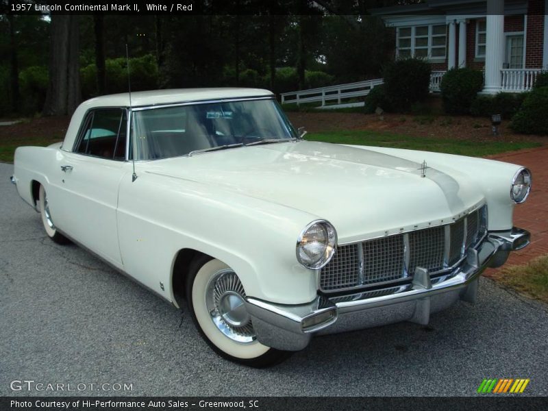 White / Red 1957 Lincoln Continental Mark II