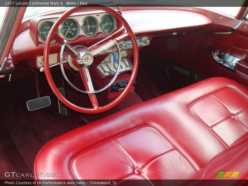 White / Red 1957 Lincoln Continental Mark II