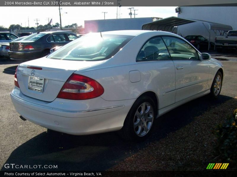 Alabaster White / Stone 2004 Mercedes-Benz CLK 320 Coupe