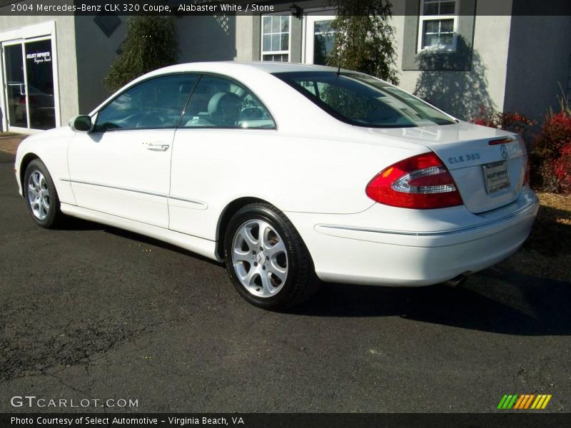 Alabaster White / Stone 2004 Mercedes-Benz CLK 320 Coupe