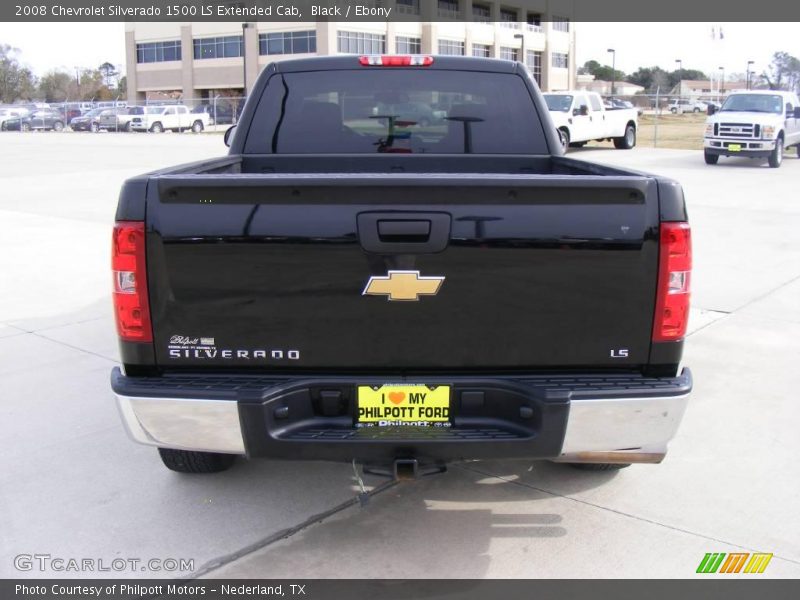 Black / Ebony 2008 Chevrolet Silverado 1500 LS Extended Cab