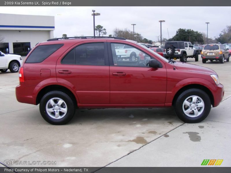 Spicy Red / Beige 2009 Kia Sorento LX