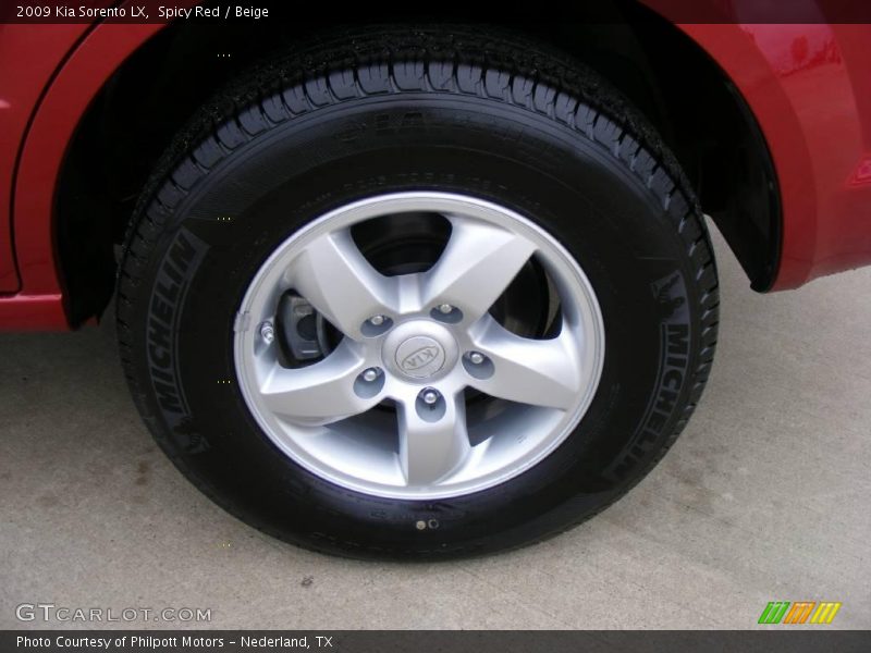 Spicy Red / Beige 2009 Kia Sorento LX