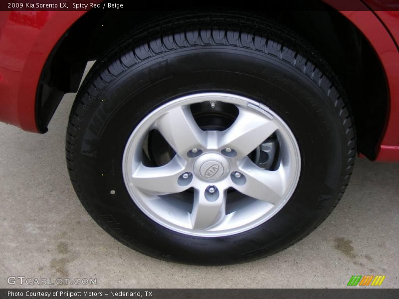 Spicy Red / Beige 2009 Kia Sorento LX