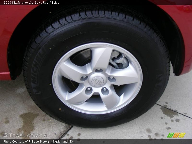 Spicy Red / Beige 2009 Kia Sorento LX