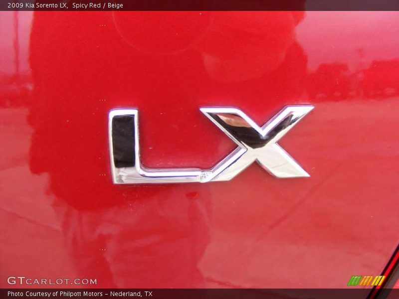 Spicy Red / Beige 2009 Kia Sorento LX
