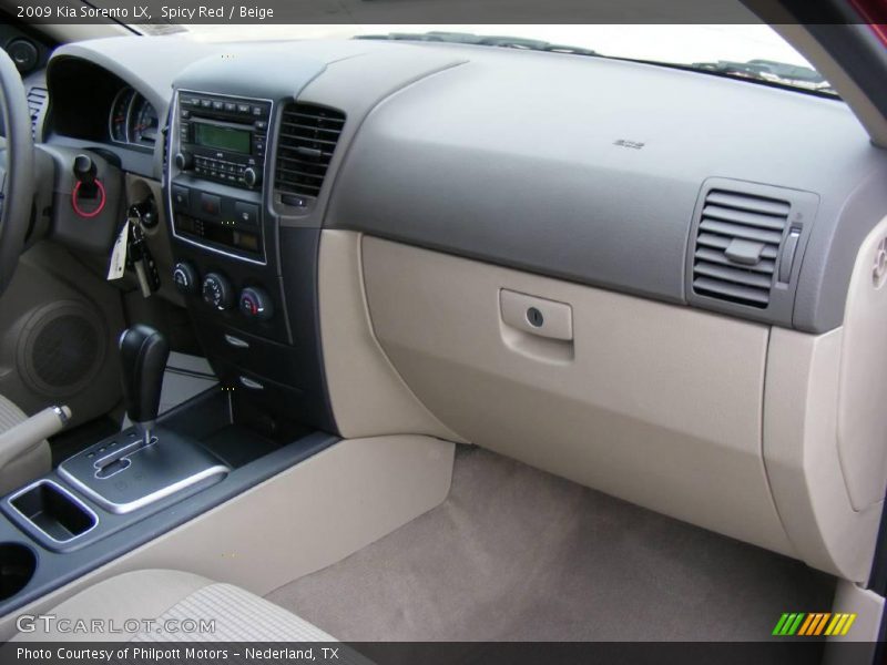 Spicy Red / Beige 2009 Kia Sorento LX