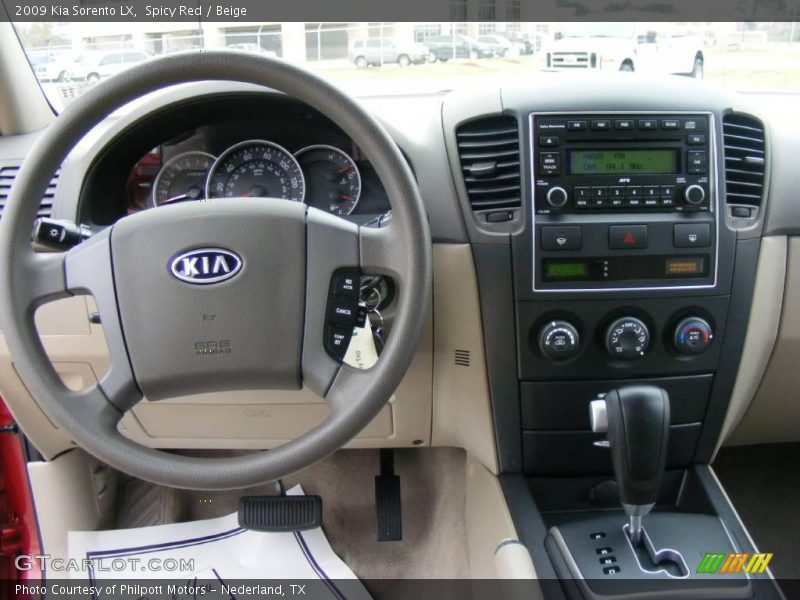 Spicy Red / Beige 2009 Kia Sorento LX