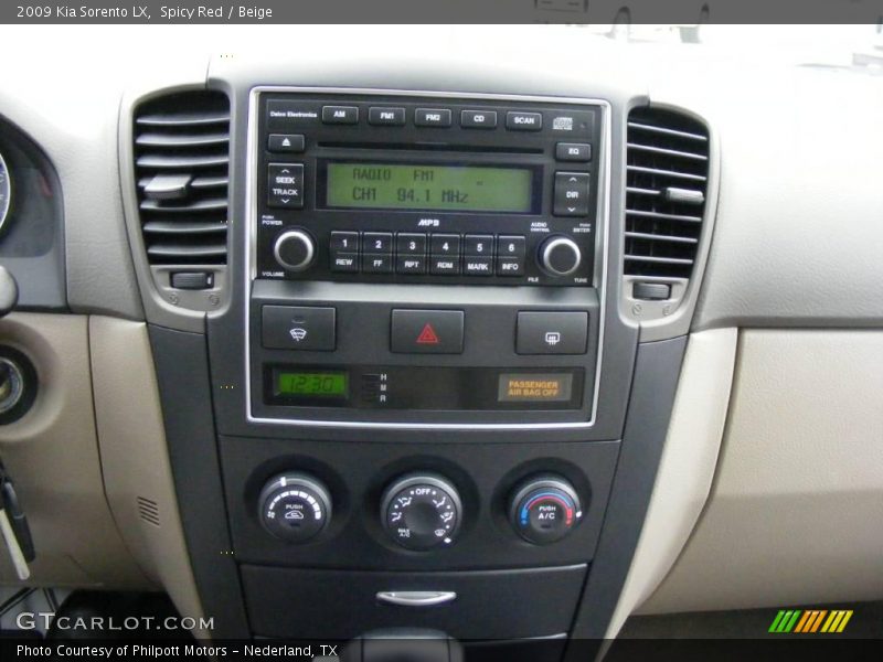 Spicy Red / Beige 2009 Kia Sorento LX