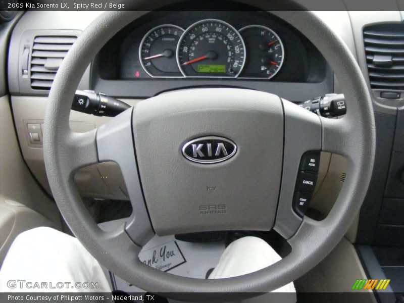 Spicy Red / Beige 2009 Kia Sorento LX