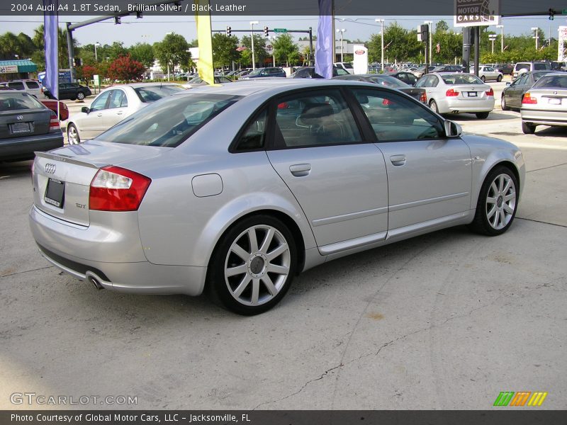 Brilliant Silver / Black Leather 2004 Audi A4 1.8T Sedan