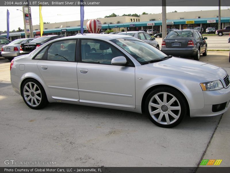 Brilliant Silver / Black Leather 2004 Audi A4 1.8T Sedan