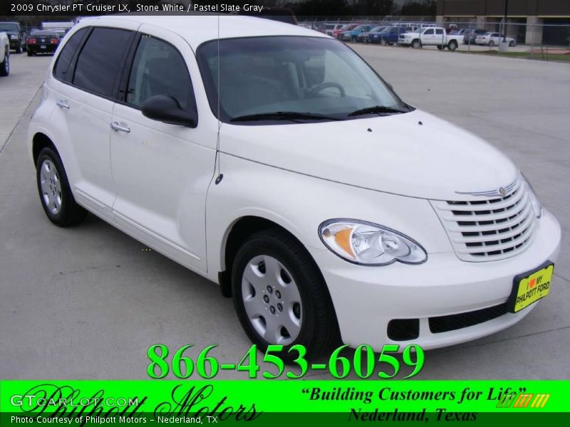 Stone White / Pastel Slate Gray 2009 Chrysler PT Cruiser LX