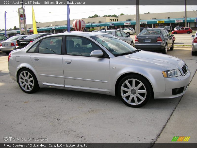 Brilliant Silver / Black Leather 2004 Audi A4 1.8T Sedan