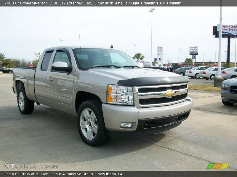 Silver Birch Metallic / Light Titanium/Dark Titanium 2008 Chevrolet Silverado 1500 LTZ Extended Cab