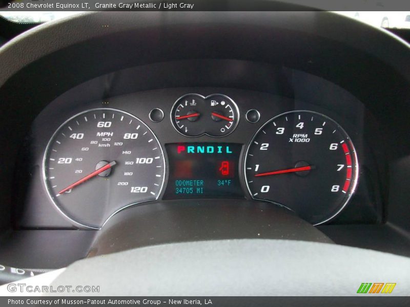 Granite Gray Metallic / Light Gray 2008 Chevrolet Equinox LT