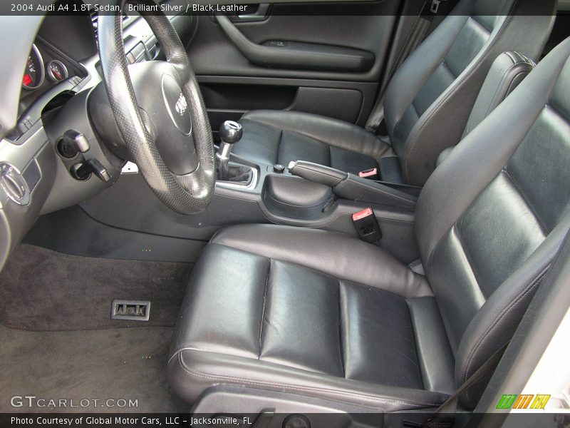 Brilliant Silver / Black Leather 2004 Audi A4 1.8T Sedan