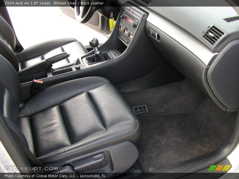 Brilliant Silver / Black Leather 2004 Audi A4 1.8T Sedan