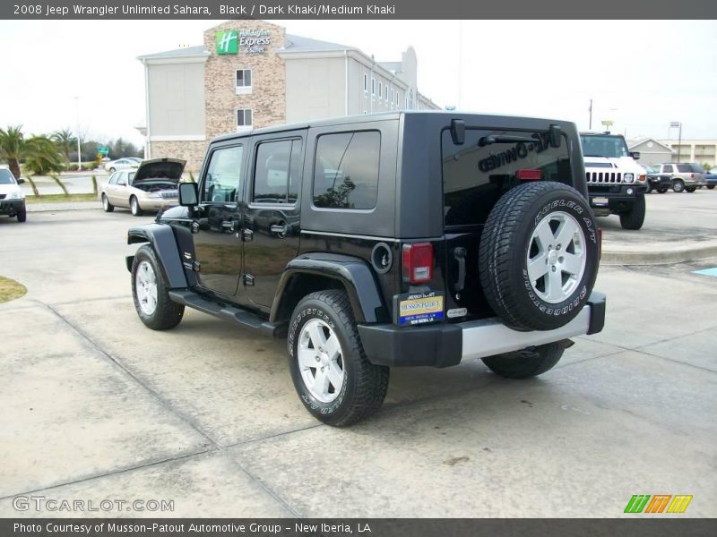 Black / Dark Khaki/Medium Khaki 2008 Jeep Wrangler Unlimited Sahara