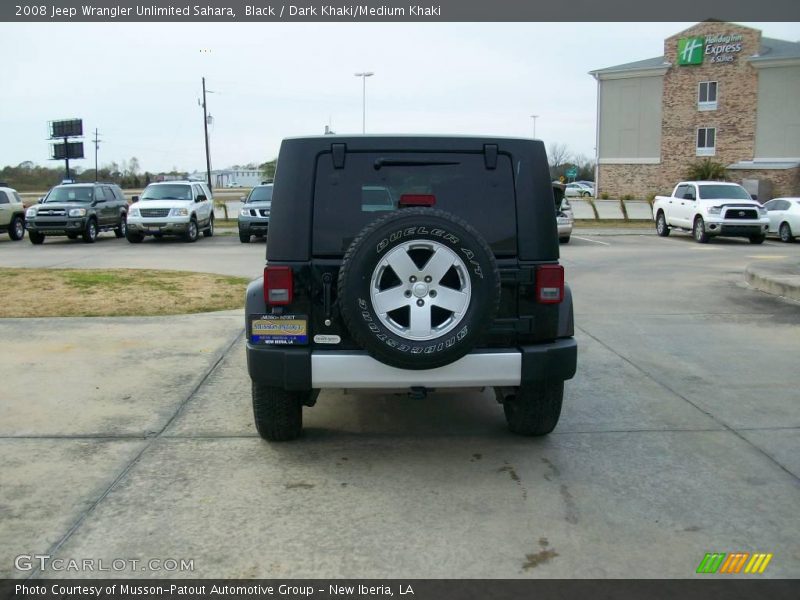 Black / Dark Khaki/Medium Khaki 2008 Jeep Wrangler Unlimited Sahara