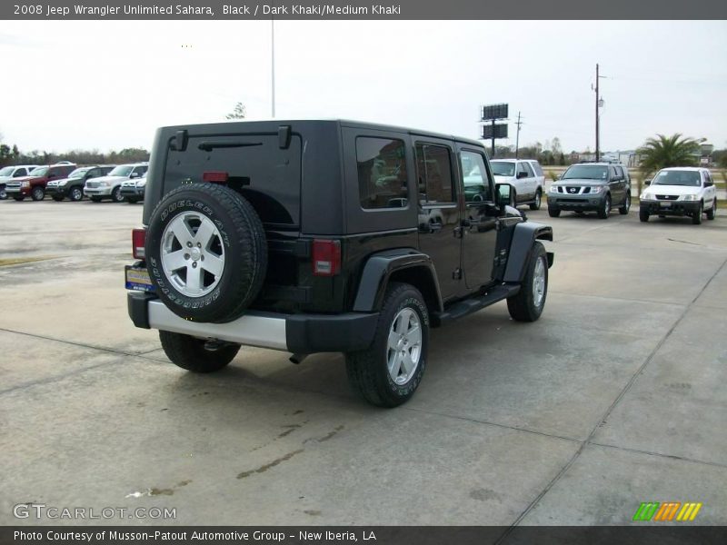 Black / Dark Khaki/Medium Khaki 2008 Jeep Wrangler Unlimited Sahara