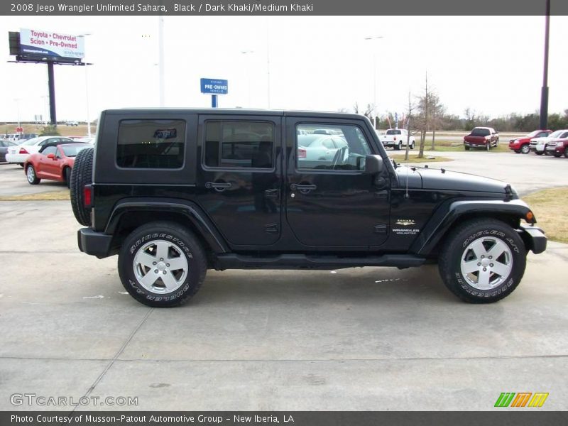 Black / Dark Khaki/Medium Khaki 2008 Jeep Wrangler Unlimited Sahara