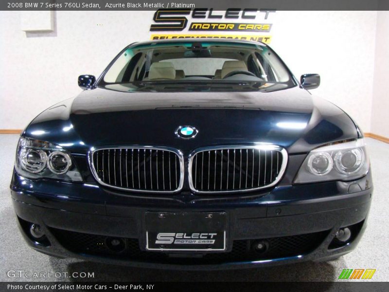 Azurite Black Metallic / Platinum 2008 BMW 7 Series 760Li Sedan