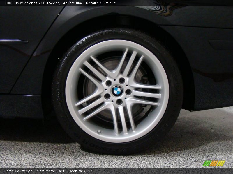 Azurite Black Metallic / Platinum 2008 BMW 7 Series 760Li Sedan