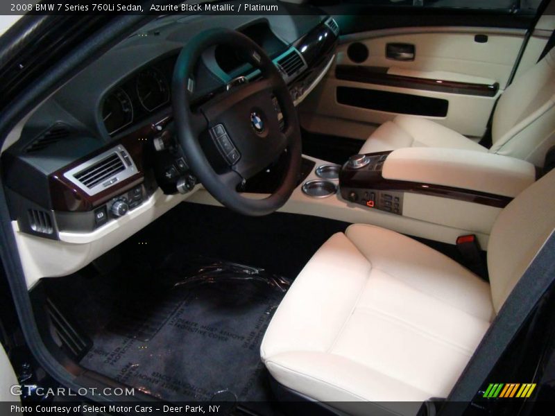 Azurite Black Metallic / Platinum 2008 BMW 7 Series 760Li Sedan