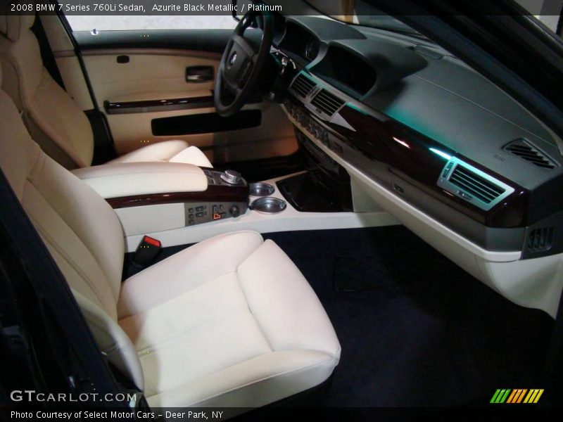 Azurite Black Metallic / Platinum 2008 BMW 7 Series 760Li Sedan