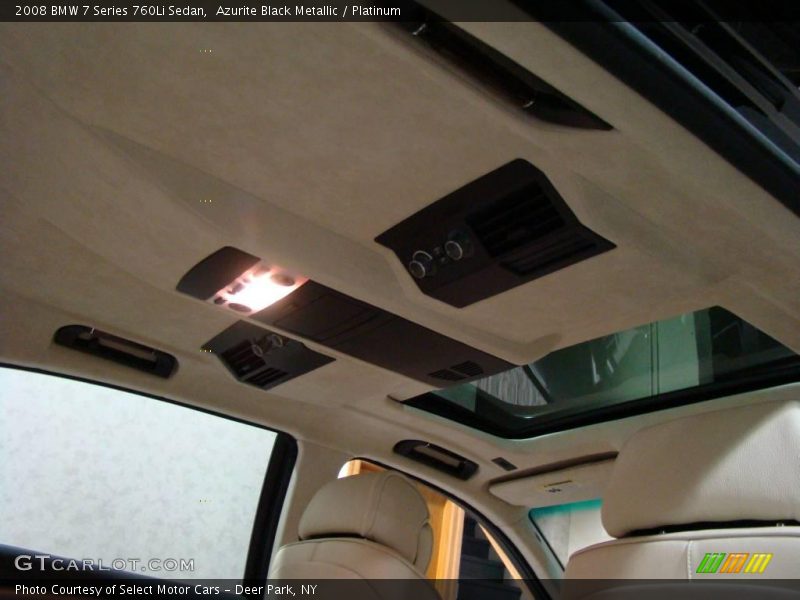 Azurite Black Metallic / Platinum 2008 BMW 7 Series 760Li Sedan