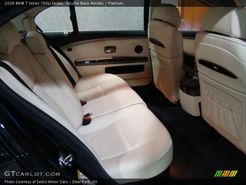Azurite Black Metallic / Platinum 2008 BMW 7 Series 760Li Sedan