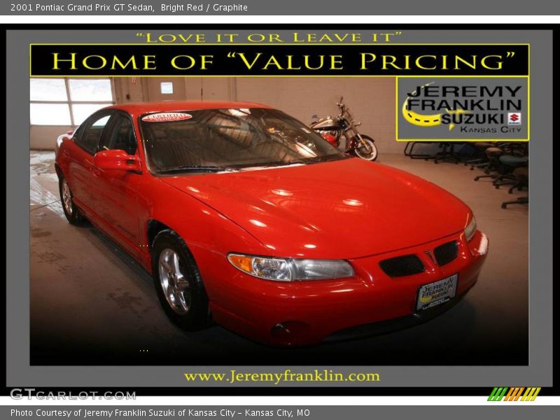 Bright Red / Graphite 2001 Pontiac Grand Prix GT Sedan