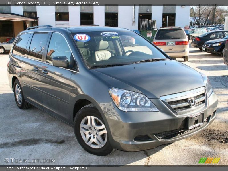 Nimbus Gray Metallic / Gray 2007 Honda Odyssey EX-L