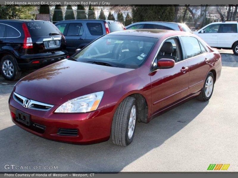 Redondo Red Pearl / Gray 2006 Honda Accord EX-L Sedan