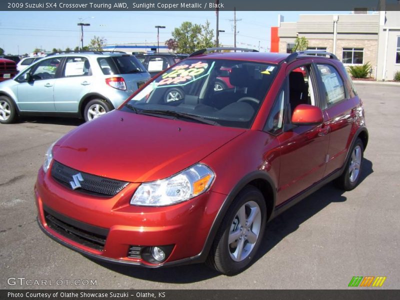 Sunlight Copper Metallic / Black 2009 Suzuki SX4 Crossover Touring AWD