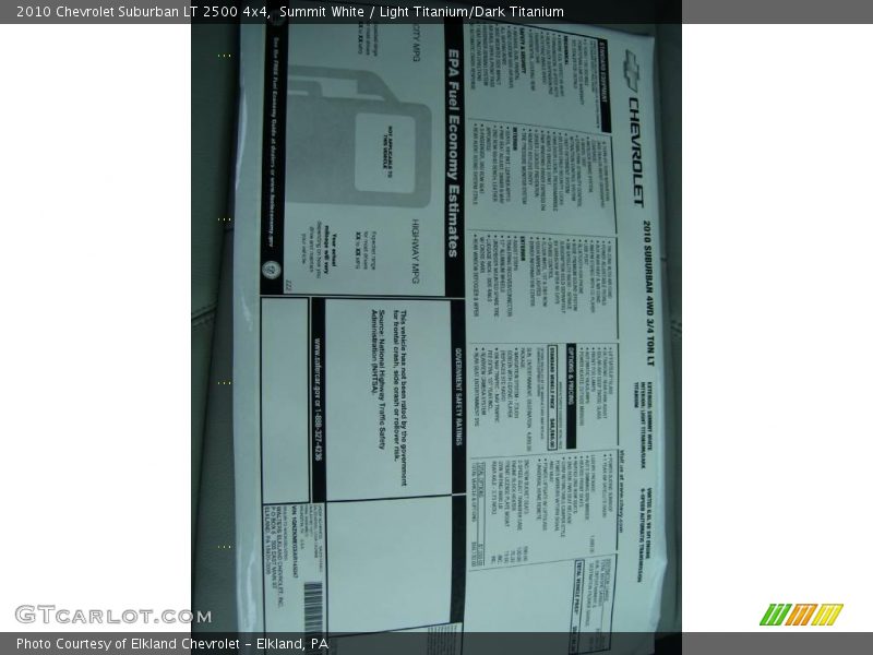 Summit White / Light Titanium/Dark Titanium 2010 Chevrolet Suburban LT 2500 4x4