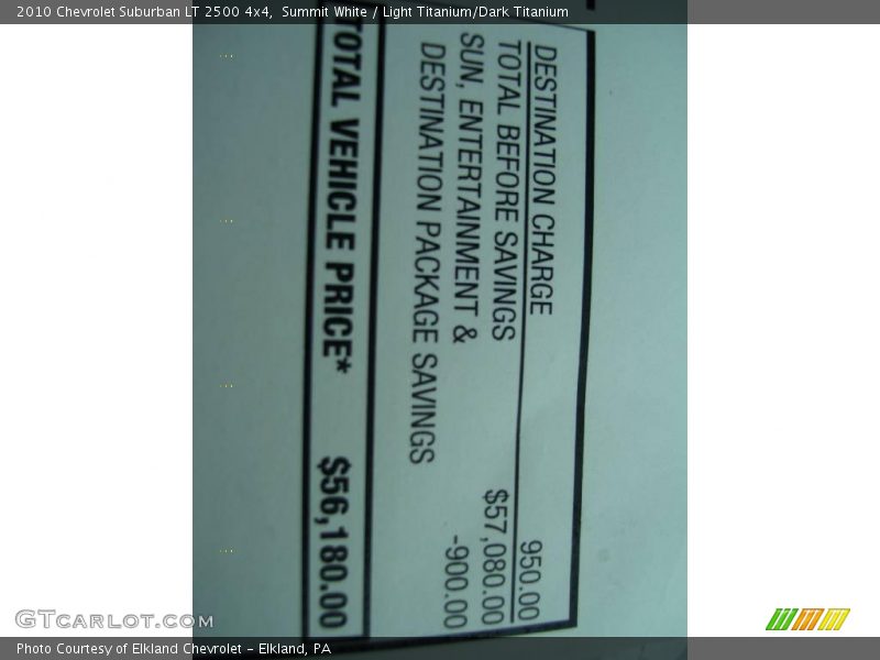 Summit White / Light Titanium/Dark Titanium 2010 Chevrolet Suburban LT 2500 4x4