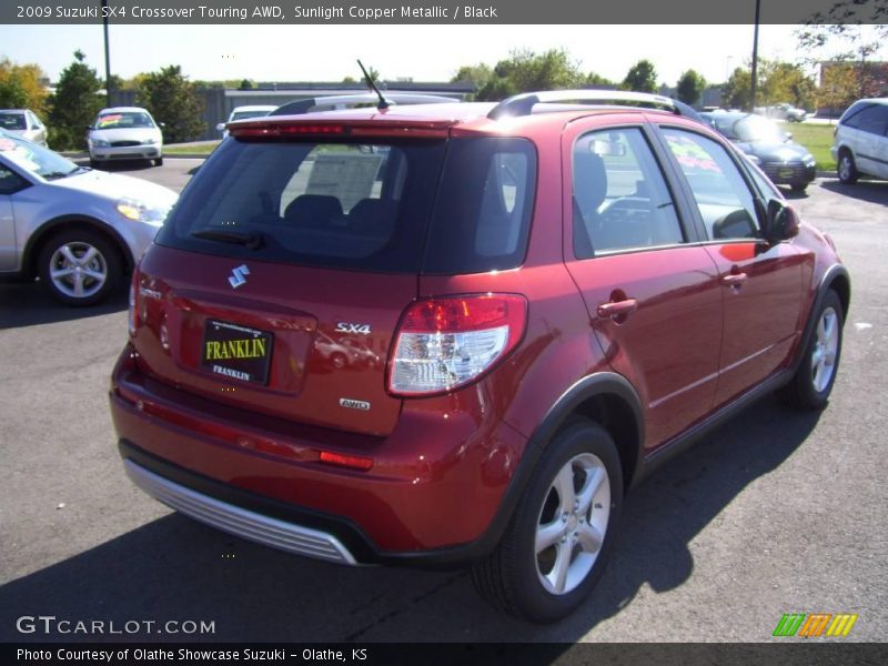 Sunlight Copper Metallic / Black 2009 Suzuki SX4 Crossover Touring AWD