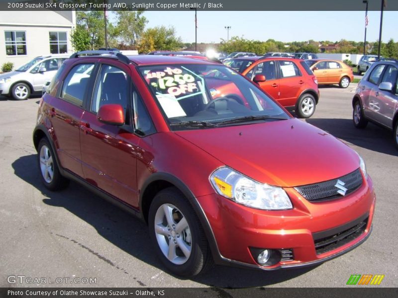 Sunlight Copper Metallic / Black 2009 Suzuki SX4 Crossover Touring AWD