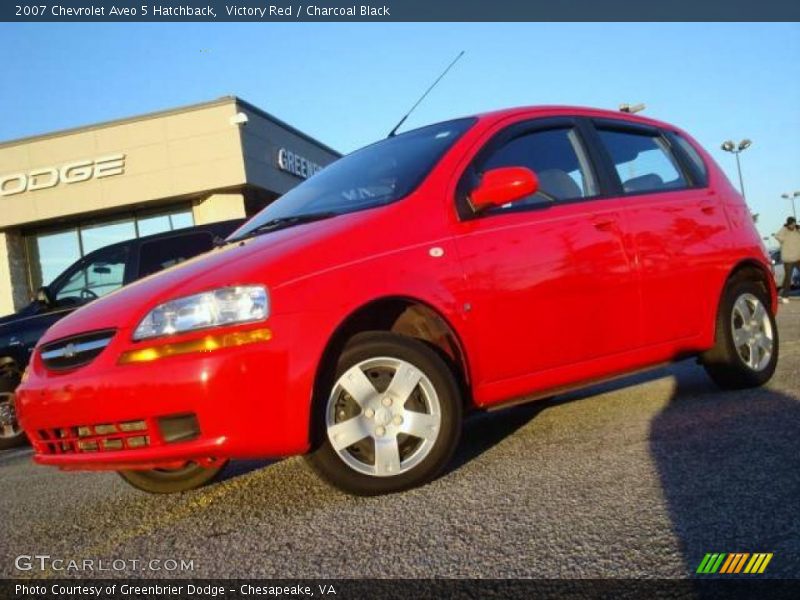 Victory Red / Charcoal Black 2007 Chevrolet Aveo 5 Hatchback