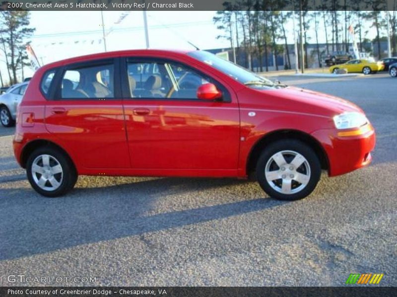 Victory Red / Charcoal Black 2007 Chevrolet Aveo 5 Hatchback