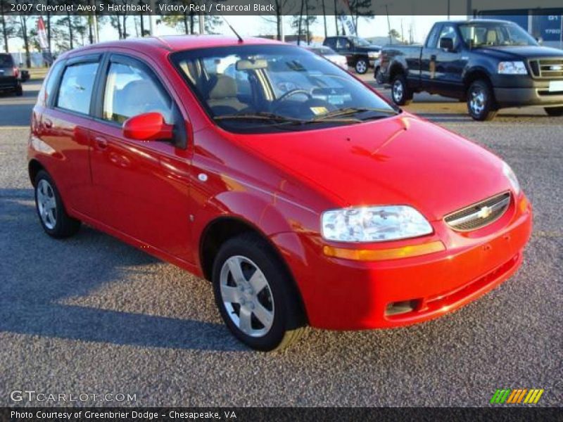 Victory Red / Charcoal Black 2007 Chevrolet Aveo 5 Hatchback
