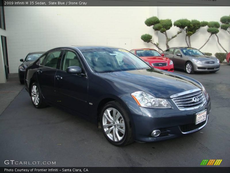 Slate Blue / Stone Gray 2009 Infiniti M 35 Sedan