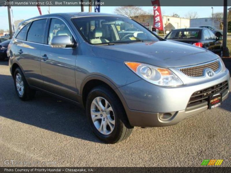 Blue Titanium Metallic / Beige 2008 Hyundai Veracruz GLS