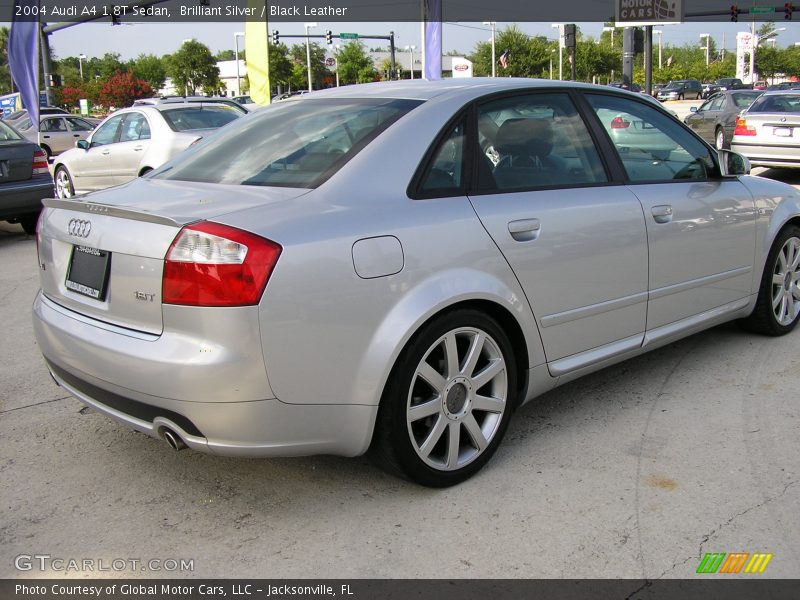 Brilliant Silver / Black Leather 2004 Audi A4 1.8T Sedan
