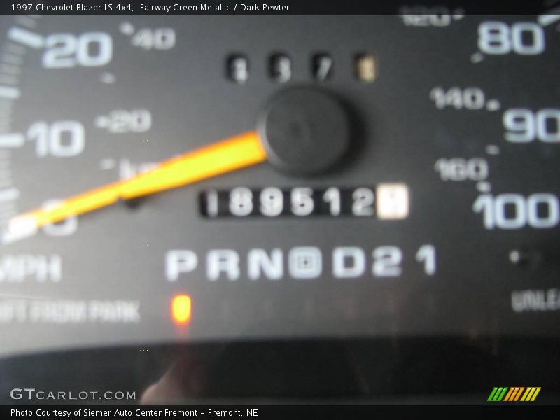 Fairway Green Metallic / Dark Pewter 1997 Chevrolet Blazer LS 4x4