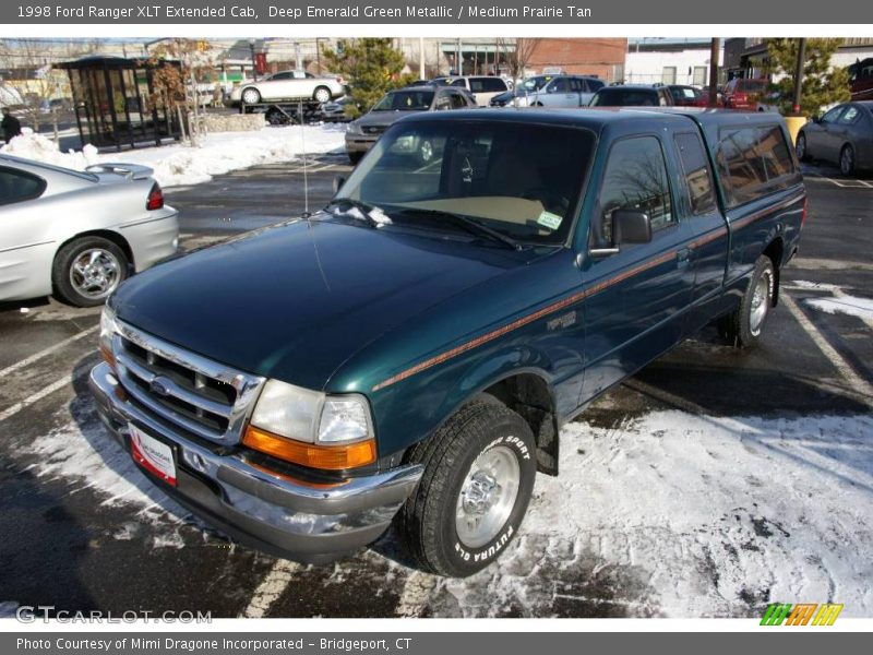 Deep Emerald Green Metallic / Medium Prairie Tan 1998 Ford Ranger XLT Extended Cab