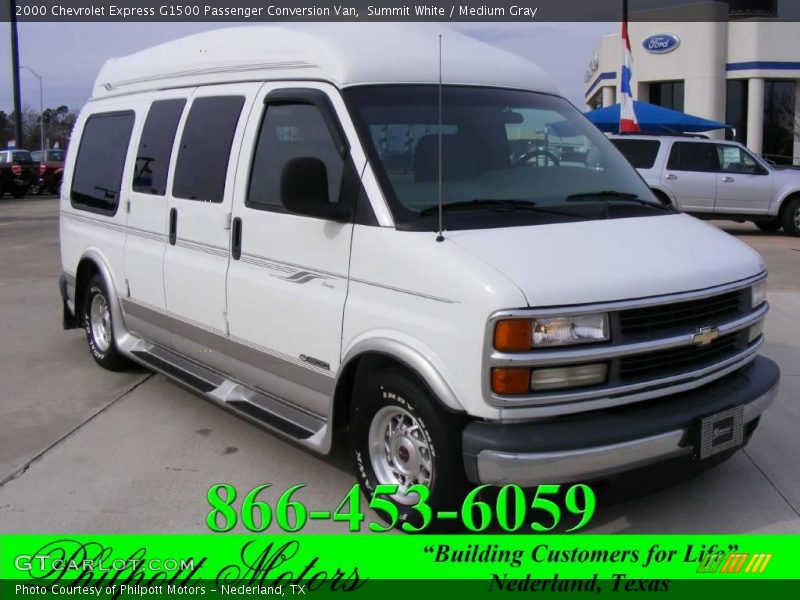 Summit White / Medium Gray 2000 Chevrolet Express G1500 Passenger Conversion Van