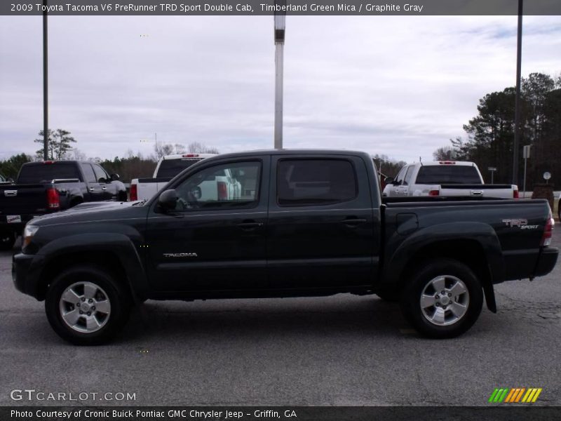 Timberland Green Mica / Graphite Gray 2009 Toyota Tacoma V6 PreRunner TRD Sport Double Cab